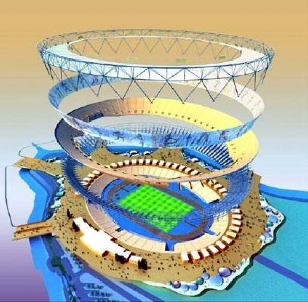 Construction of the Olympic arena finished.